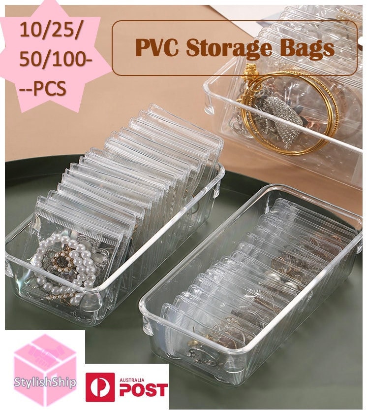 11* White Thick Mini Ziplock Bag 100pcs/pack, Clear Big to Small ZIP Bag  Plastic Sealed Bags Waterproof, Jewelry Packing Display