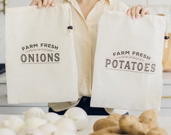Details about   Reusable Storage Bags Onion Holder Potato Storage Zipper Sprout Free Cotton... 