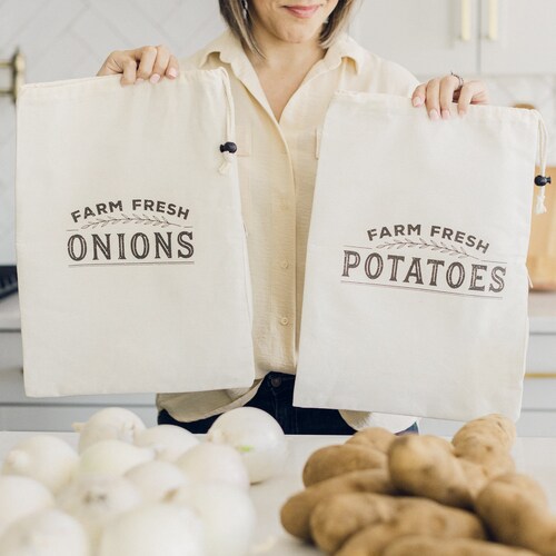Farmhouse Potato and Onion Storage Bags for Pantry 16 X Etsy