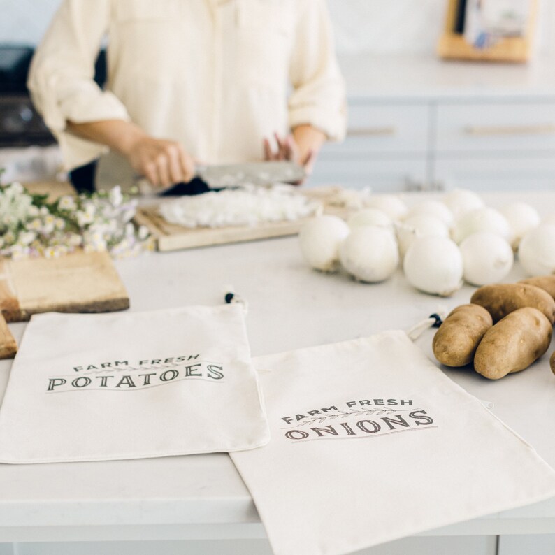 Farmhouse Potato and Onion Storage Bags for Pantry 16 X Etsy