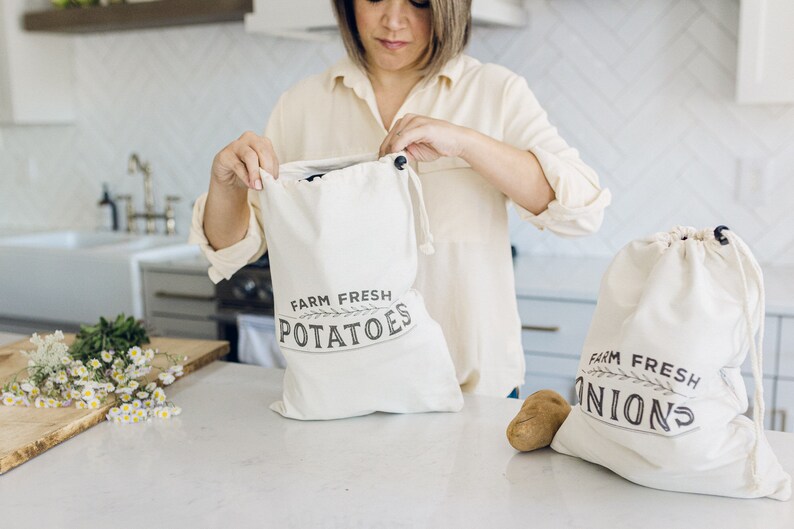 Farmhouse Potato and Onion Storage Bags for Pantry 16 X Etsy