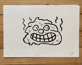 Screenprint 'Poo' - Black