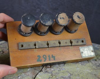 Resistencia de enchufe vintage, reóstato: ayuda visual científica original de la década de 1950 para demostraciones de física