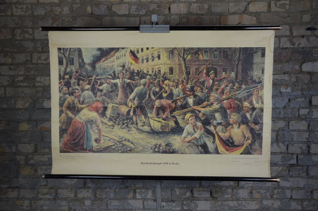 1848 Revolution Berlin, Riots: Original Vintage 1950s German ...
