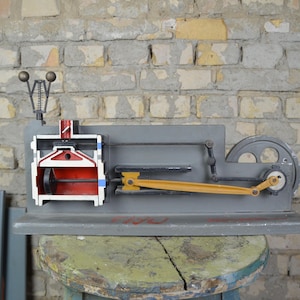 Exceptional Steam Engine Cutaway Model: original antique 1950s Czech educational scale teaching aid engineering school vintage flywheel