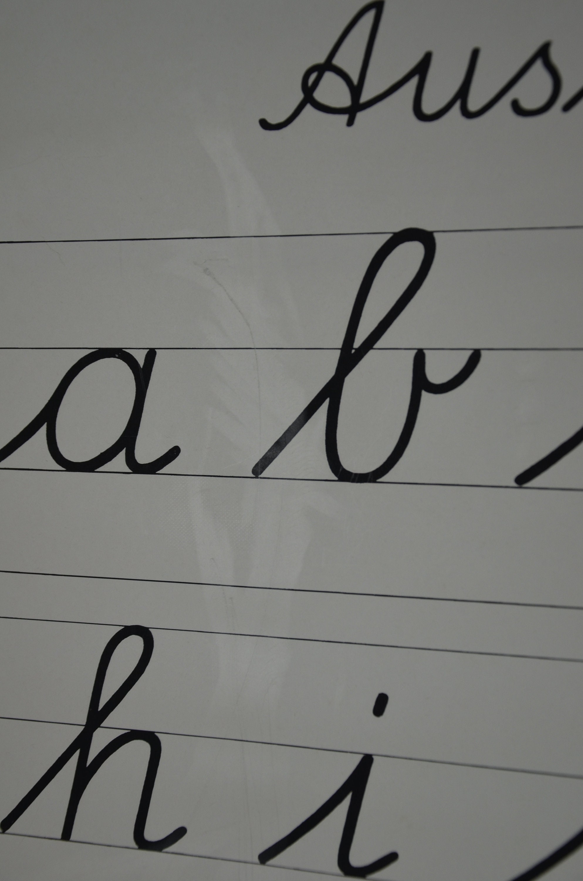 Roll Cursive Lowercase Cursive Alphabet: Original Vintage 1970s Small School Wall ...