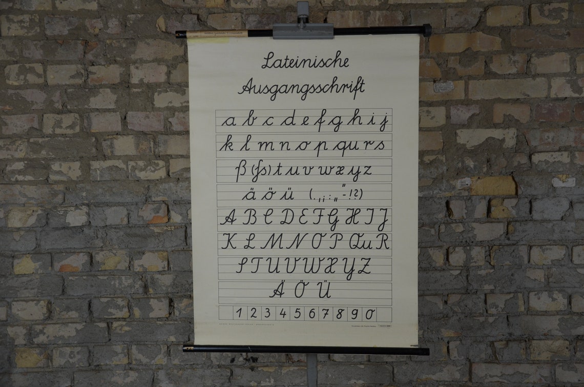 Cursive Alphabet, German Language, Letters: Original Vintage 1950s ...