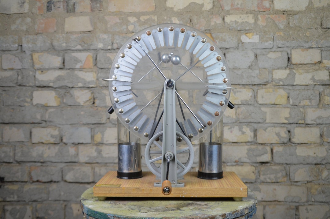 Influence Machines Wimshurst Influence Machine: Original Vintage Educational Science ...