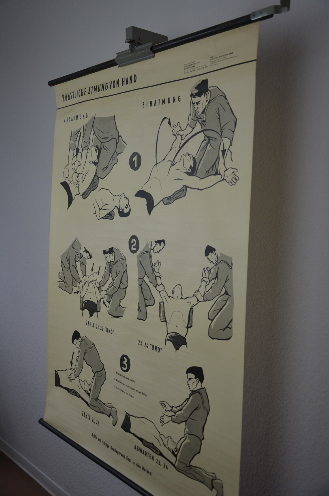 Artificial Respiration CPR: Original Vintage 1960s German | Etsy