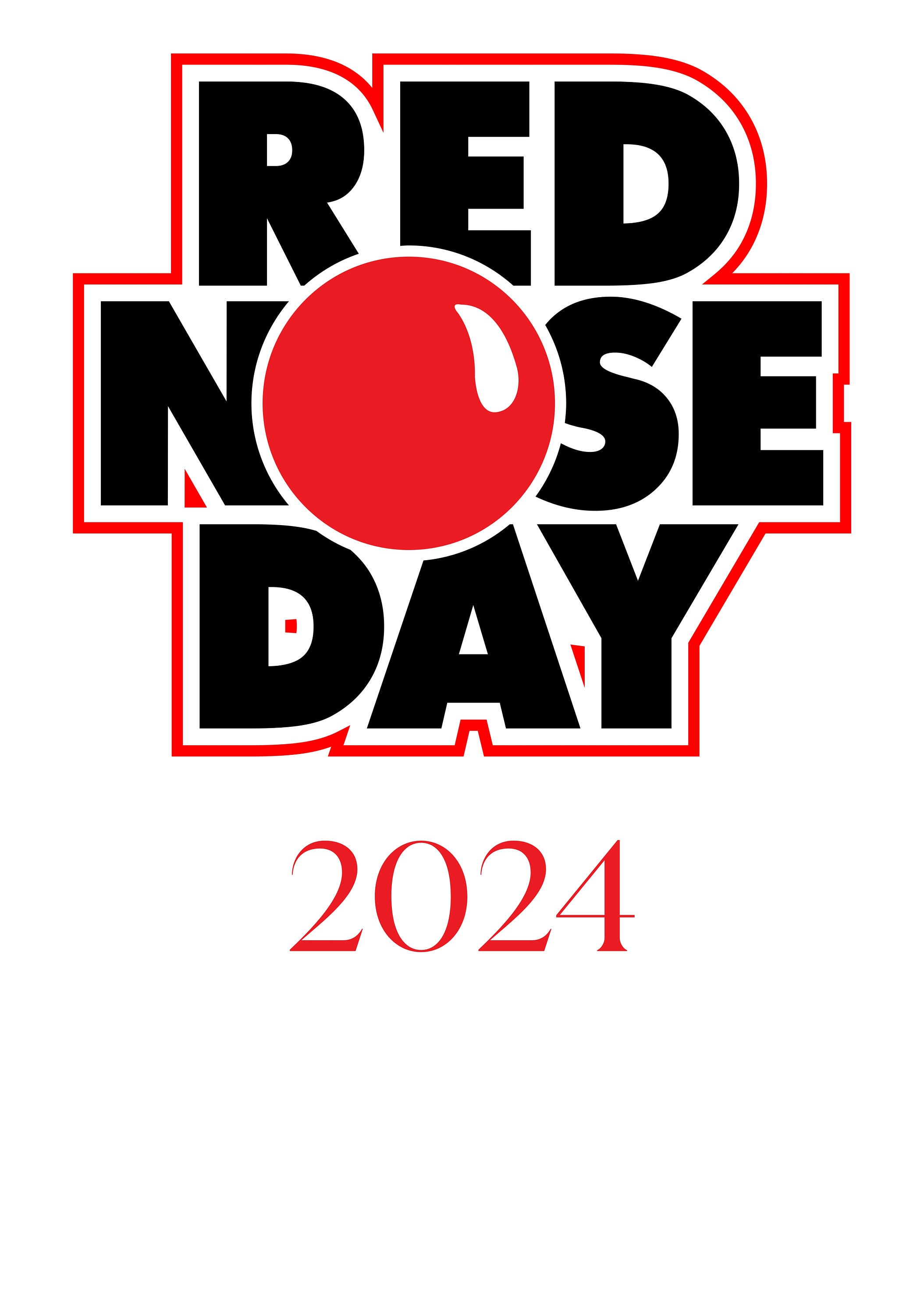Red Nose Day 2024 PNG SVG JPG Pdf, for Tshirts, Mugs, Sublimation, Dtf
