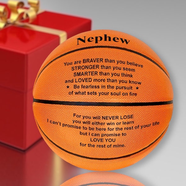 Nephew Personalized Basketball Gift, gift from Aunt, gift from Uncle