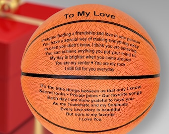 To My Love Basketball Customize Gift To My Boyfriend Wedding Anniversary Birthday Girlfriend For My Husband Wife Fiancé Proposal