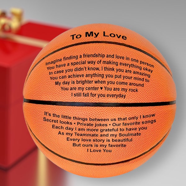 To My Love Basketball Customize Gift To My Boyfriend Wedding Anniversary Birthday Girlfriend For My Husband Wife Fiancé Proposal