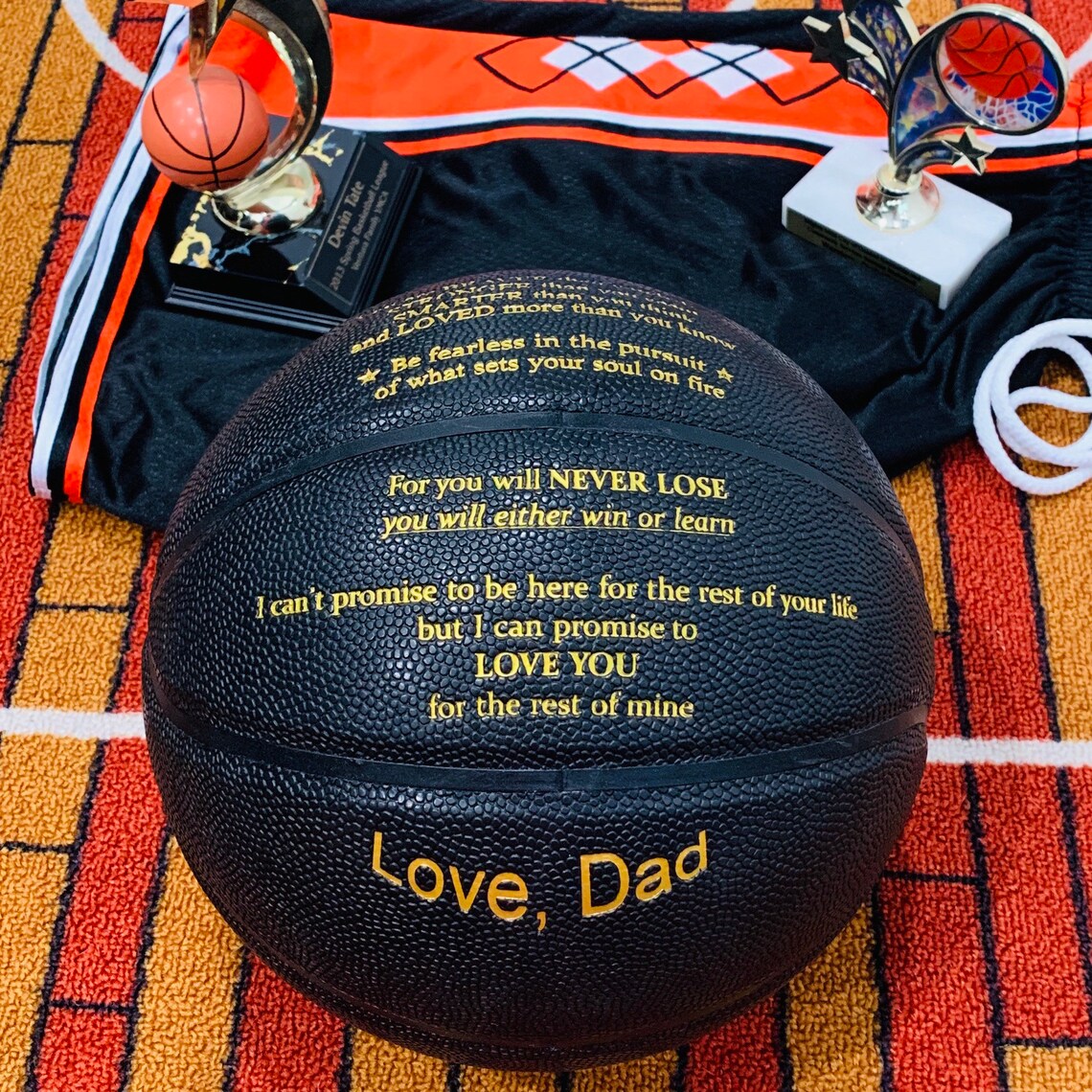 Personalized Basketball Gift Love Dad to Son Birthday Etsy