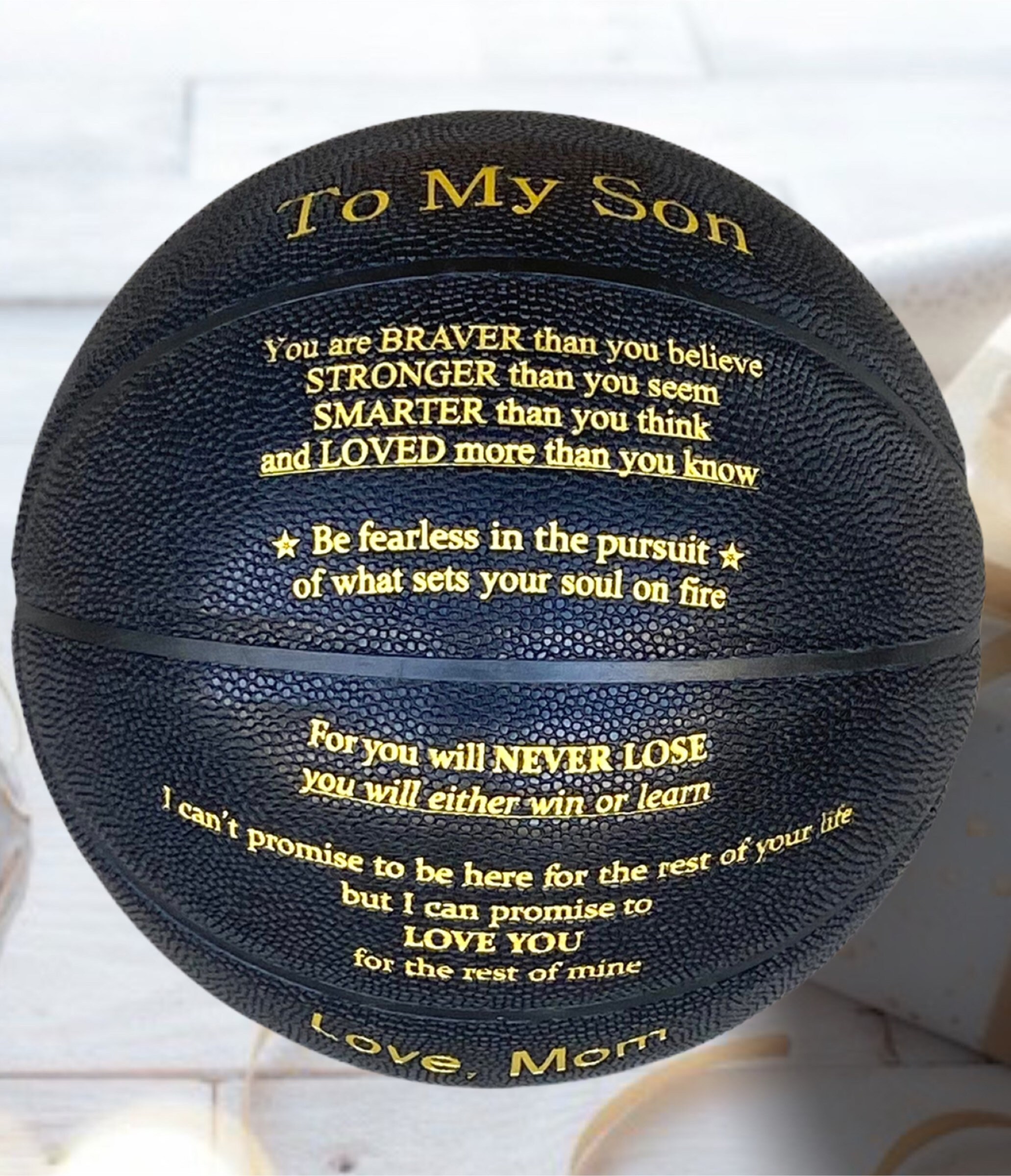 Love Mom to Son Basketball Gift Christmas Birthday Graduation Etsy