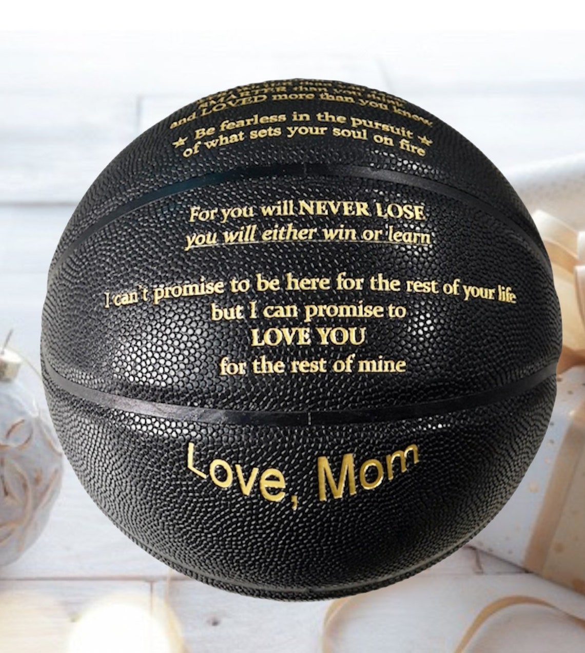 Love Mom to Son Basketball Gift Christmas Birthday Graduation Etsy