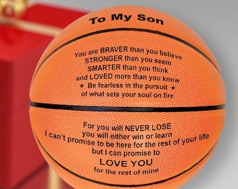 To My Son Personalized basketball gift for Christmas, Graduation or class of 2024 basketball team