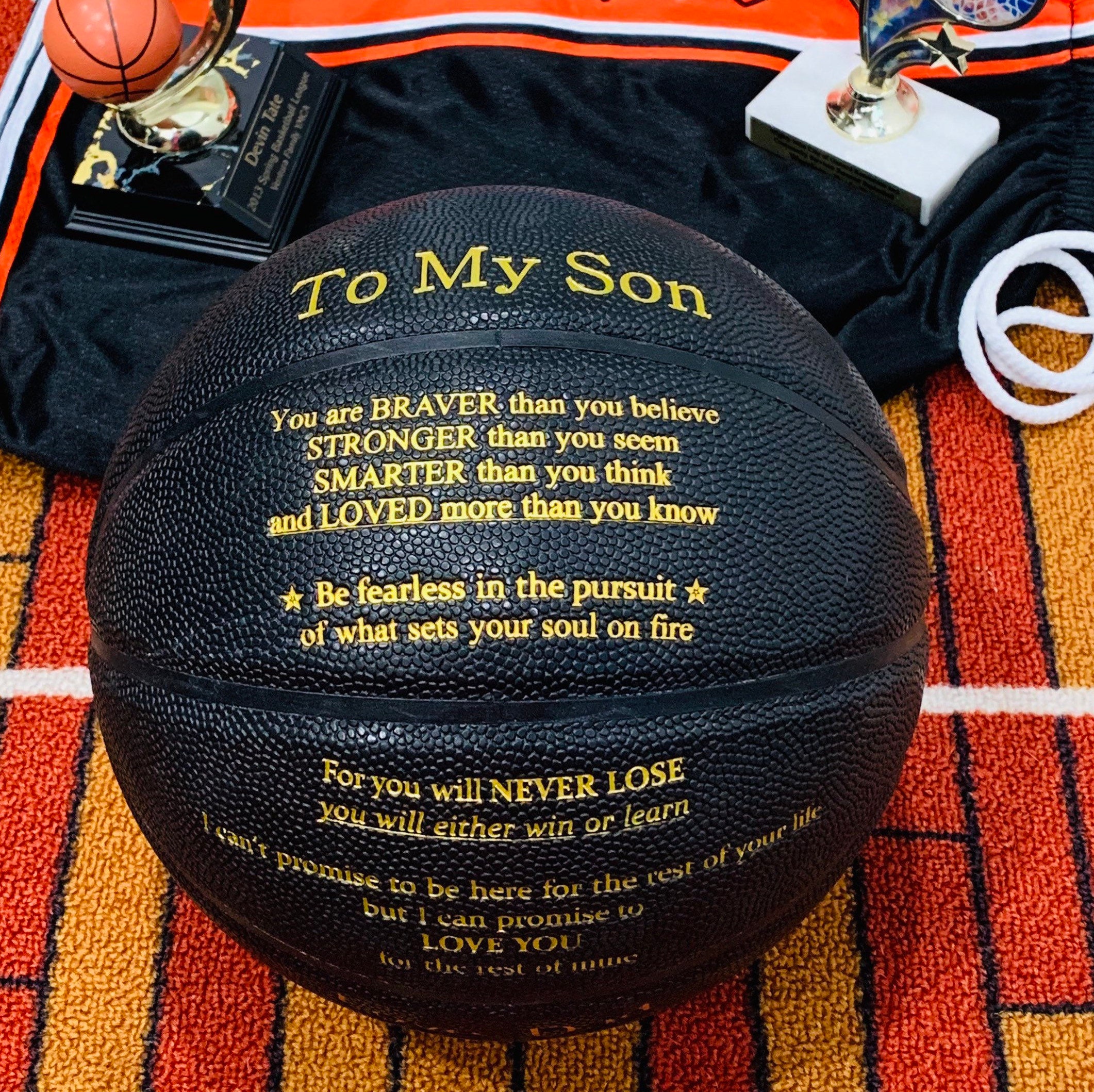Personalized Basketball Gift Love Dad to Son Birthday Etsy