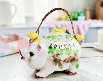 ヴィンテージ 日本製 陶器製 豚型クッキージャー - Etsy 日本