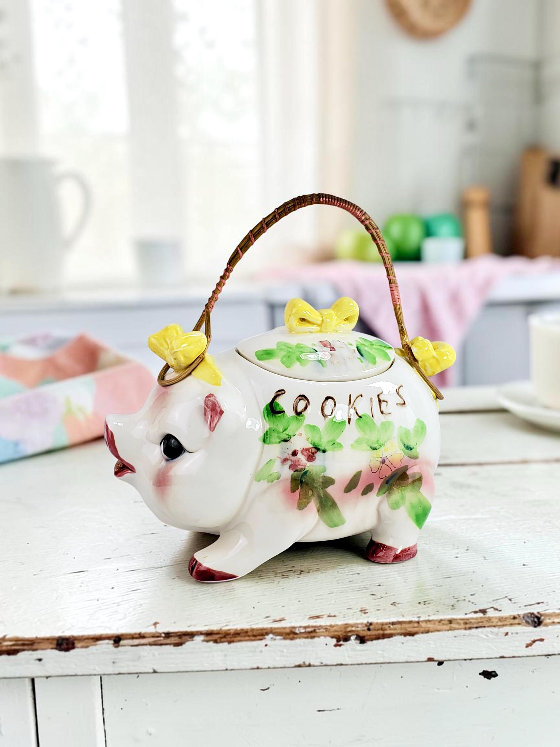 ヴィンテージ 日本製 陶器製 豚型クッキージャー - Etsy 日本