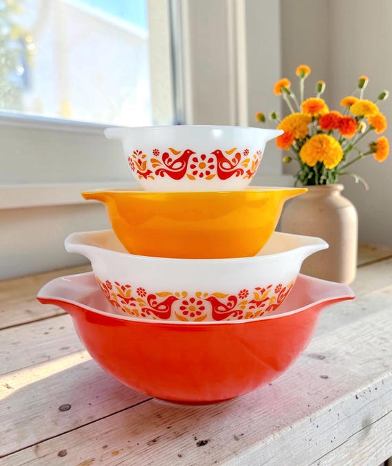 Vintage Pyrex Friendship Cinderella Nesting Bowls - Set of 4 - Etsy