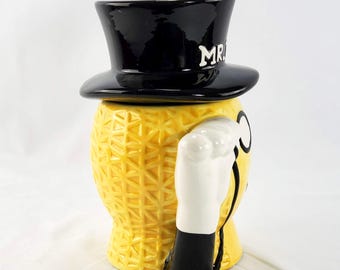 Vintage Planters Mr. Peanut Ceramic Canister - Etsy