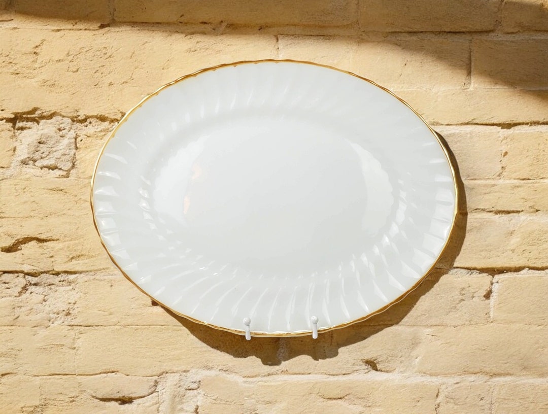 アンカーホッキング サービングプラッター ヴィンテージ アンカーホッキング ミルクガラス サービングプラッター