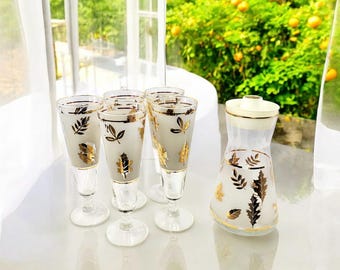 ヴィンテージ Libbey Glass Company ゴールデン フォリッジ ガラス