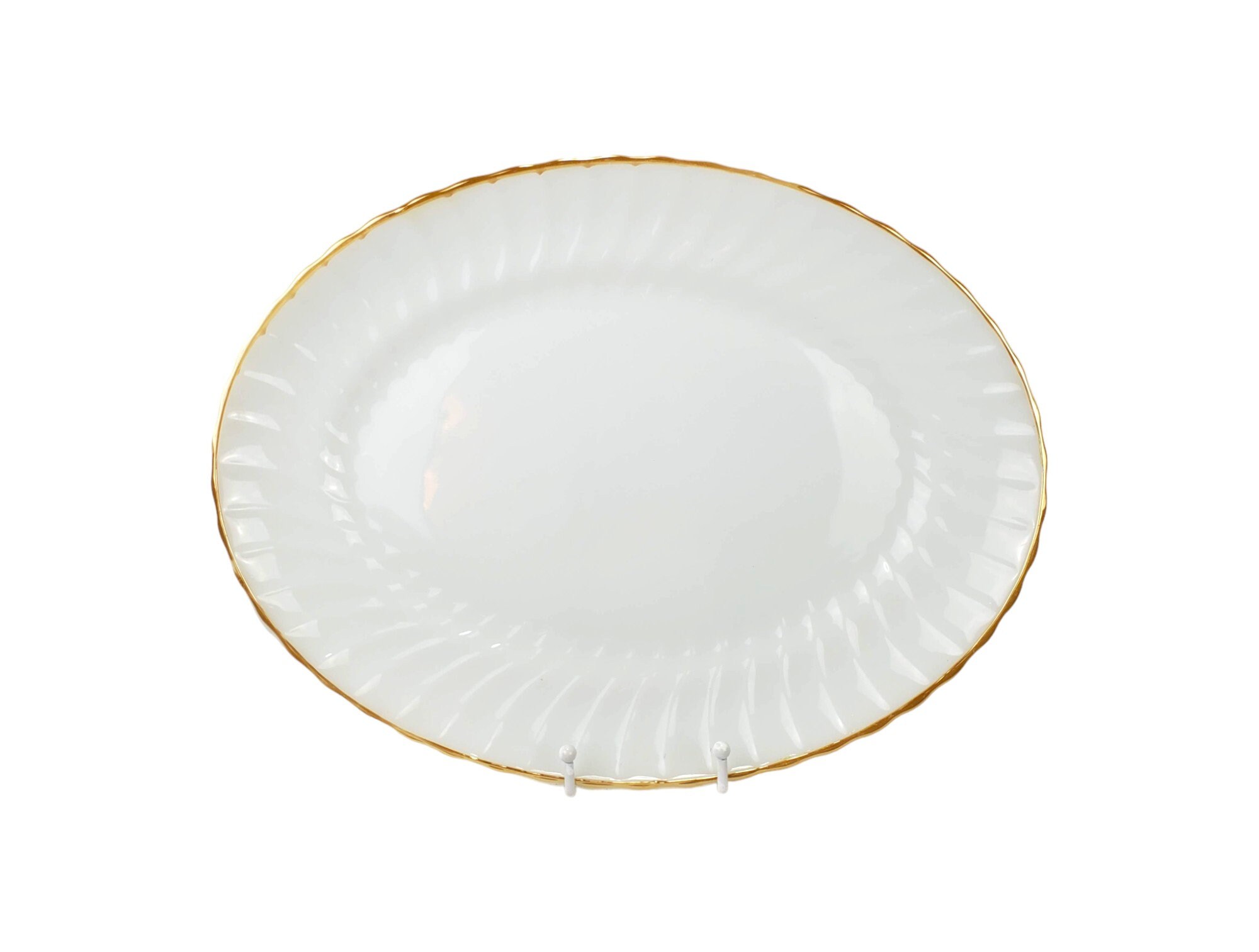 ヴィンテージ アンカーホッキング ミルクガラス サービングプラッター