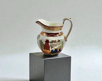 Jarra antigua Wedgwood Etruria multicolor "Willow"