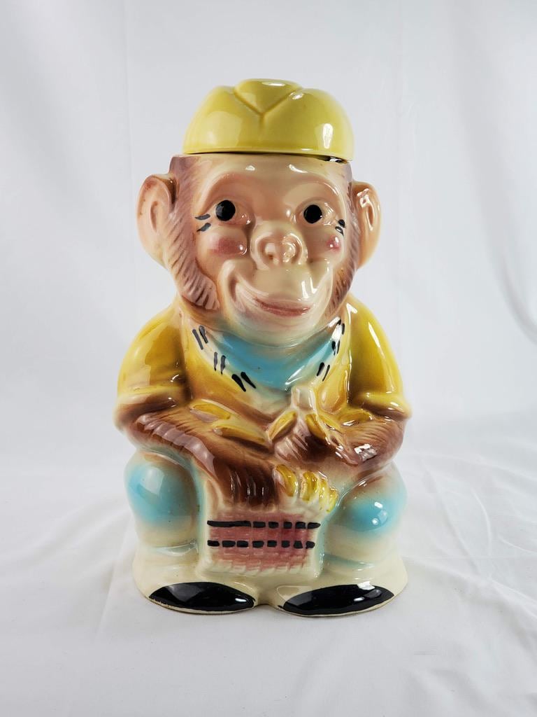 たぬき様　ミルフィオリ 350g Vintage MCM Ceramic Jocko the Monkey Cookie Jar - Etsy