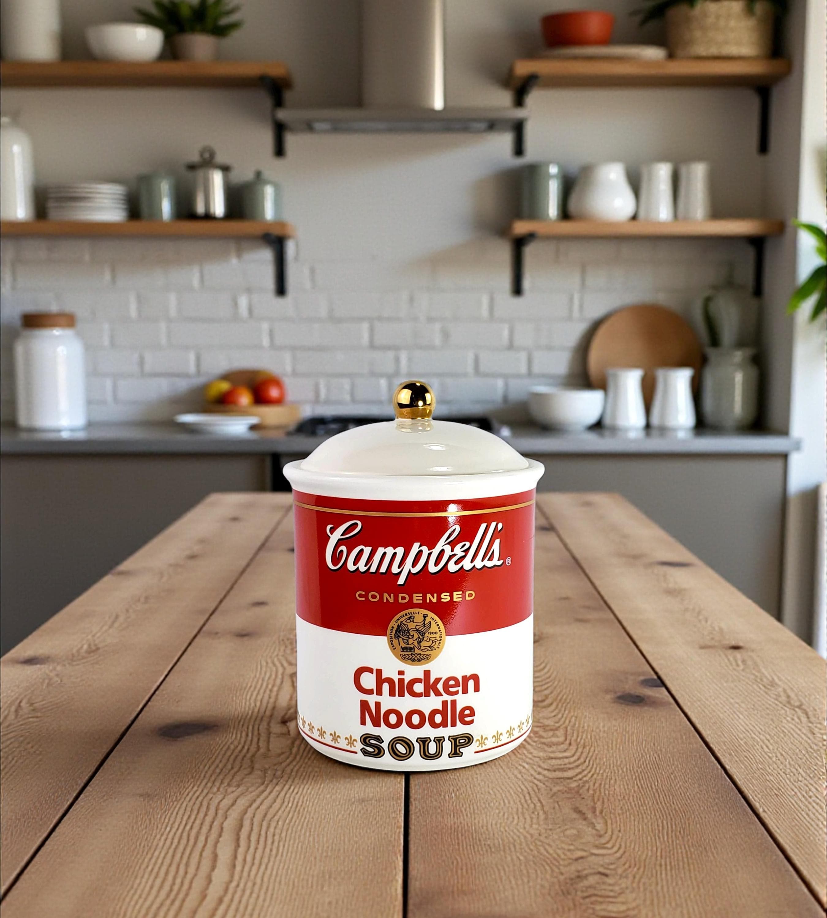 Vintage Ceramic Campbell's Condensed Chicken Noodle Soup Canister