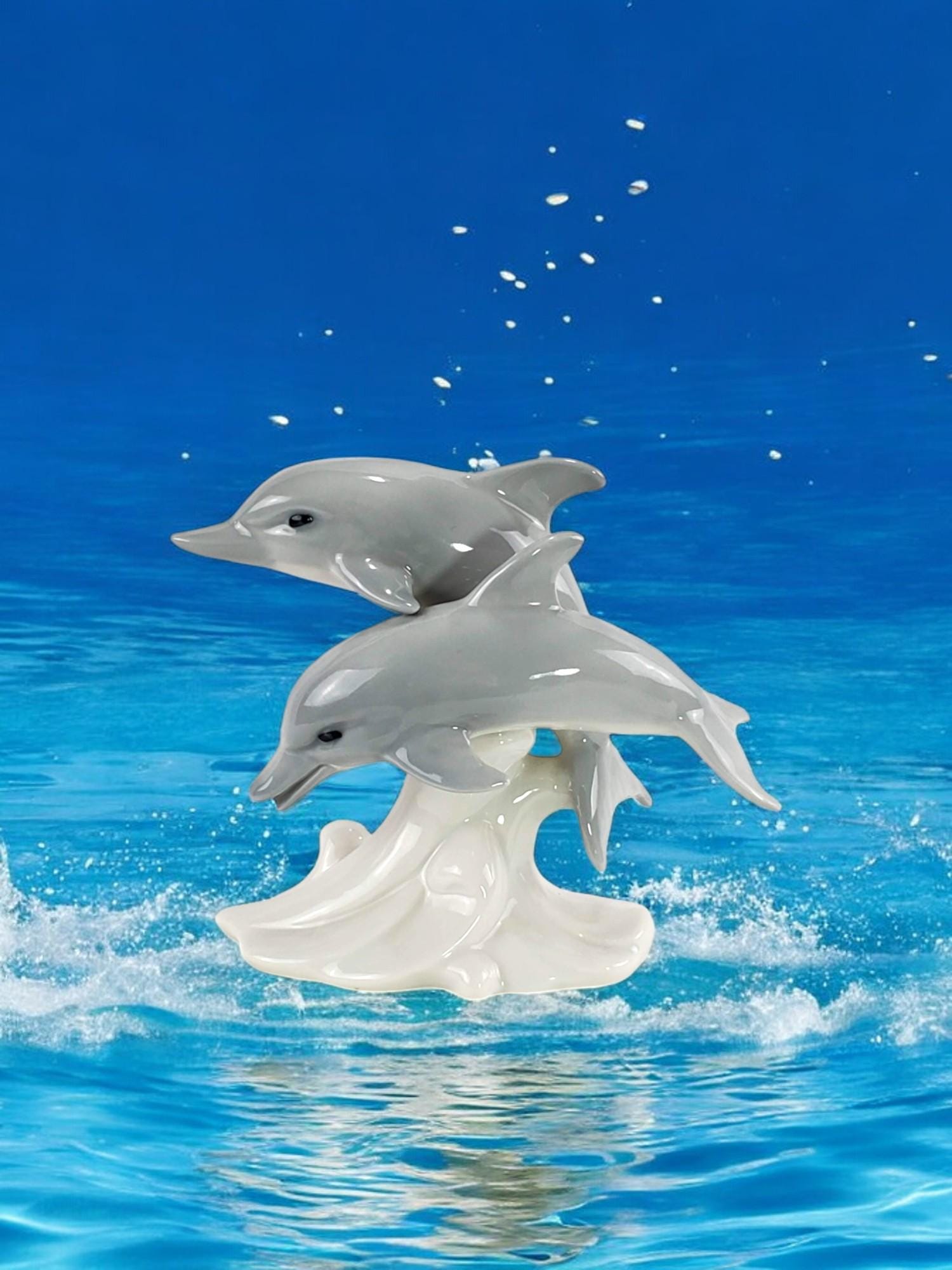 Vintage ceramic dolphin figurine - Etsy 日本