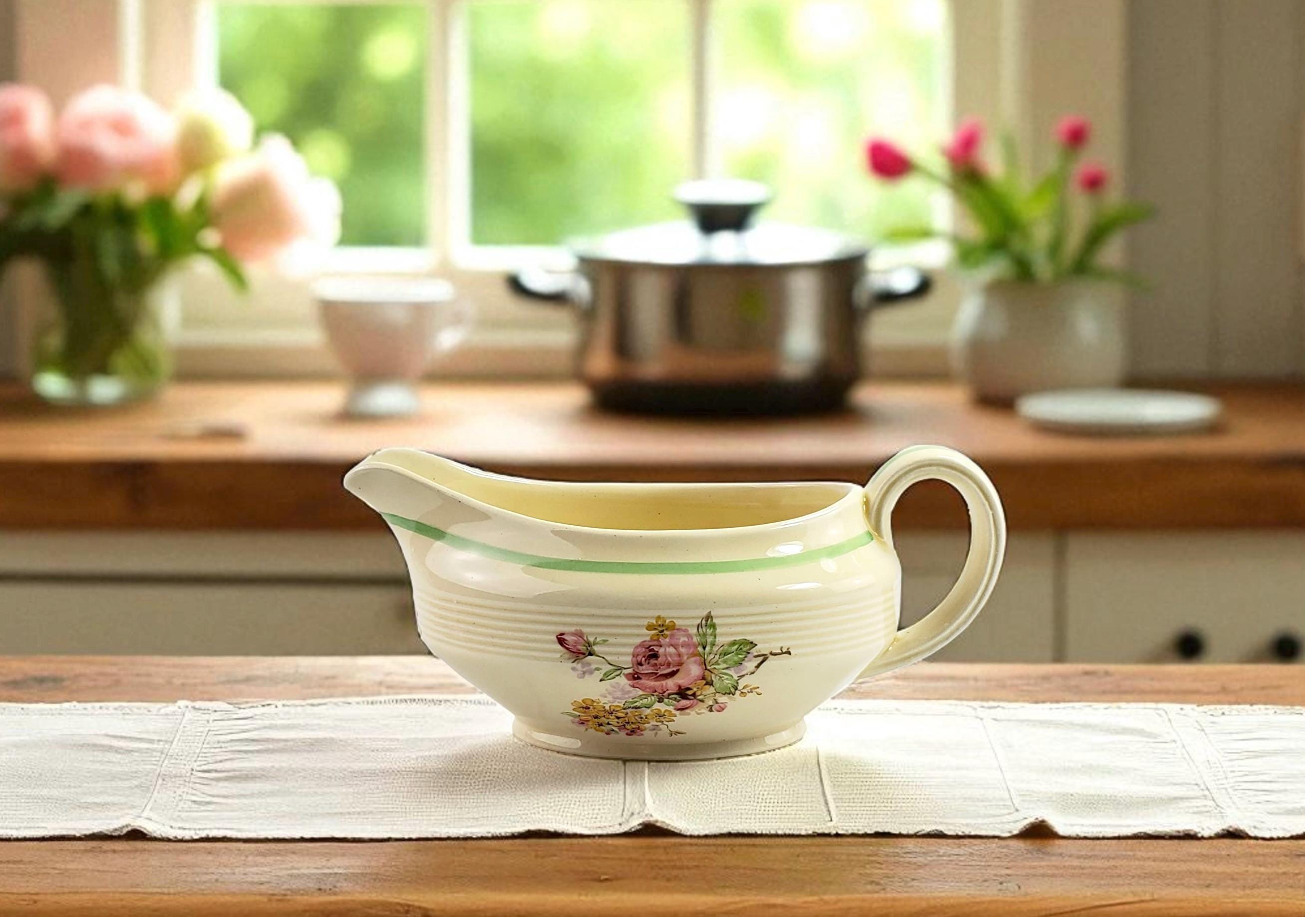 Vintage Wood & Sons Picardy Rose Gravy Boat - Etsy