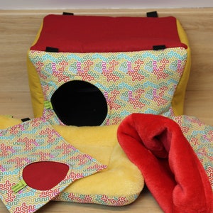 Guinea pig bed and accessories set