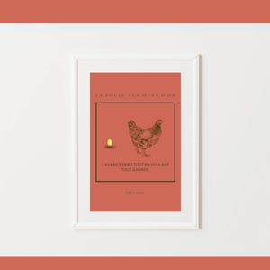 Quote. Artistic Posters of La Fontaine's Fables: Inspiring and Illustrated Morals The Goose That Laid the Golden Eggs