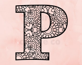Download Mandala Initial Svg Etsy PSD Mockup Templates