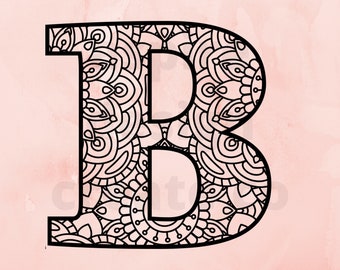 Download Mandala Initials Etsy