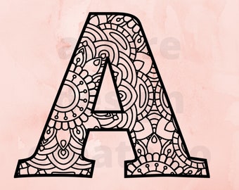Download Mandala Initial Svg Etsy PSD Mockup Templates