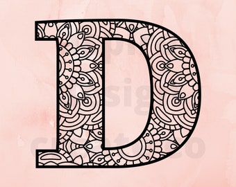 Download Mandala Initial Svg Etsy PSD Mockup Templates