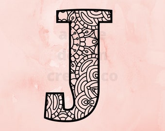 Download Mandala Initial With Photos Etsy