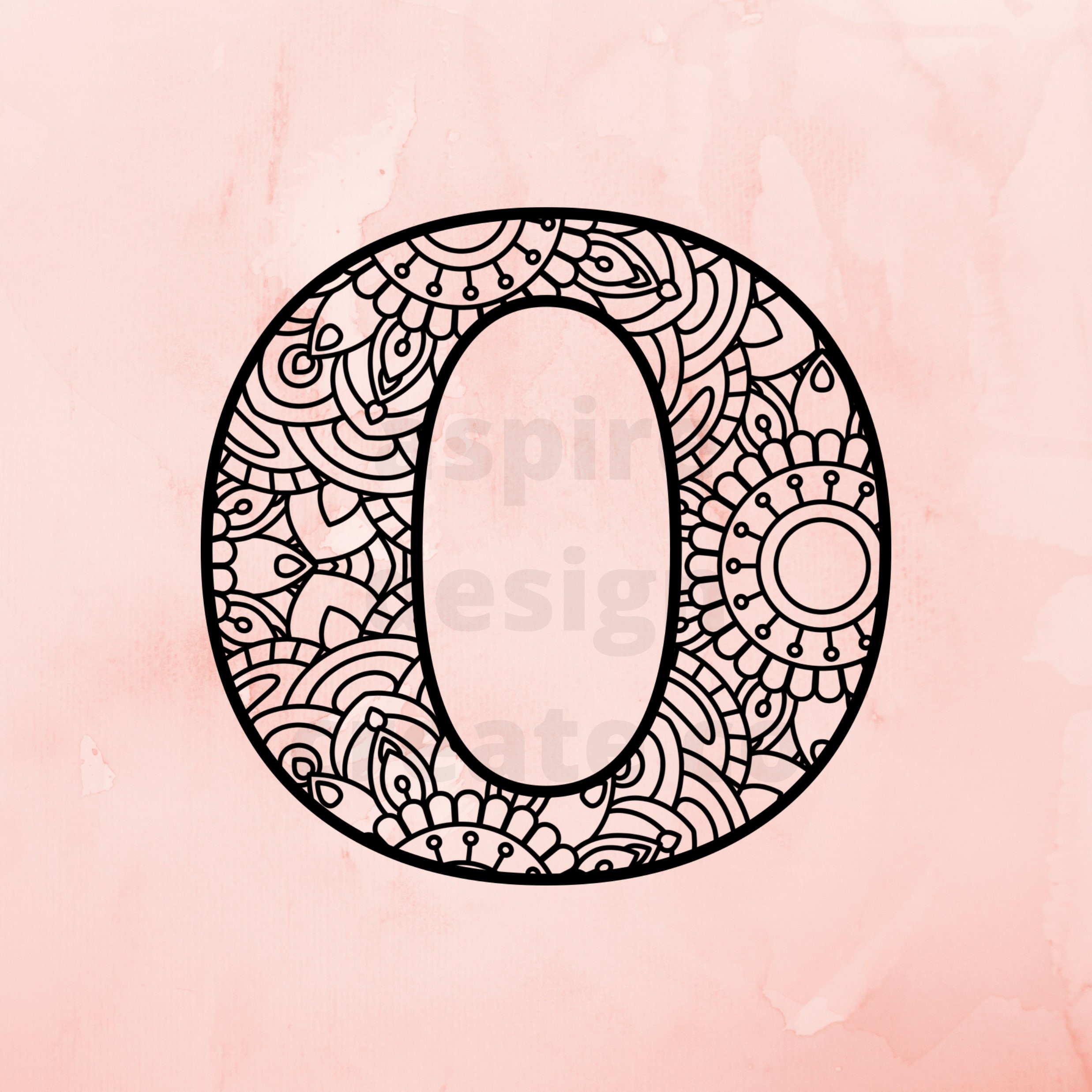 Download Alphabet Mandala Svg Letter O Mandala Svg Png Monogram Etsy