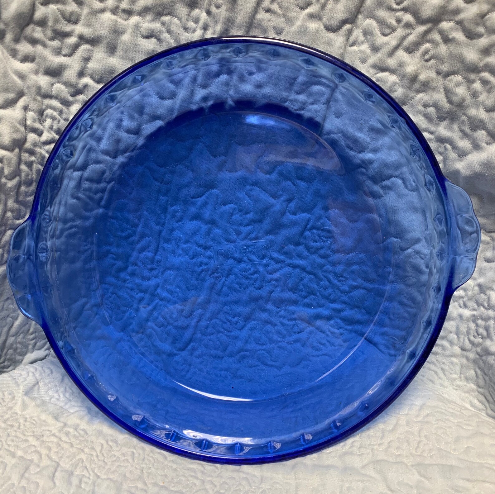 Vintage Pyrex Blue Glass Pie Plate Etsy