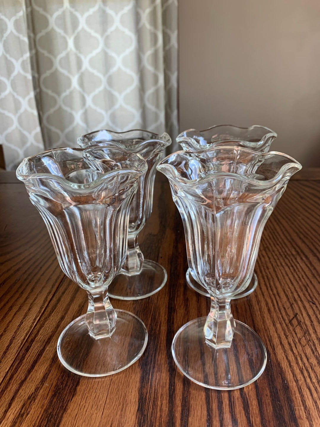 Vintage Ice Cream Float Glasses Etsy