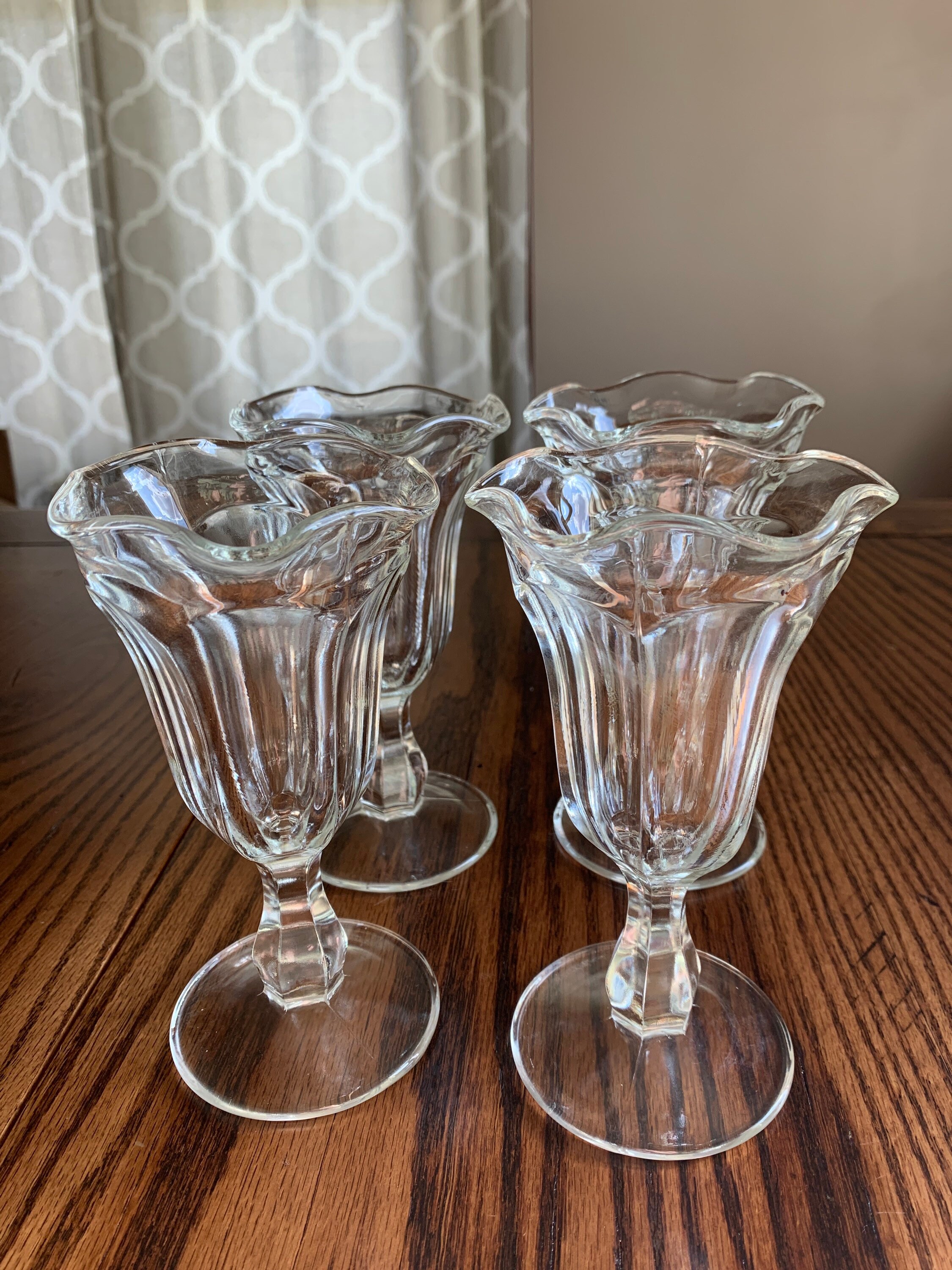 Vintage Ice Cream Float Glasses Etsy