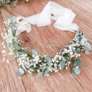 Flower Crown | Eucalyptus Flower Crown | baby's breath flower crown | crowns | wedding accessories | flowers | bride | hair accessories