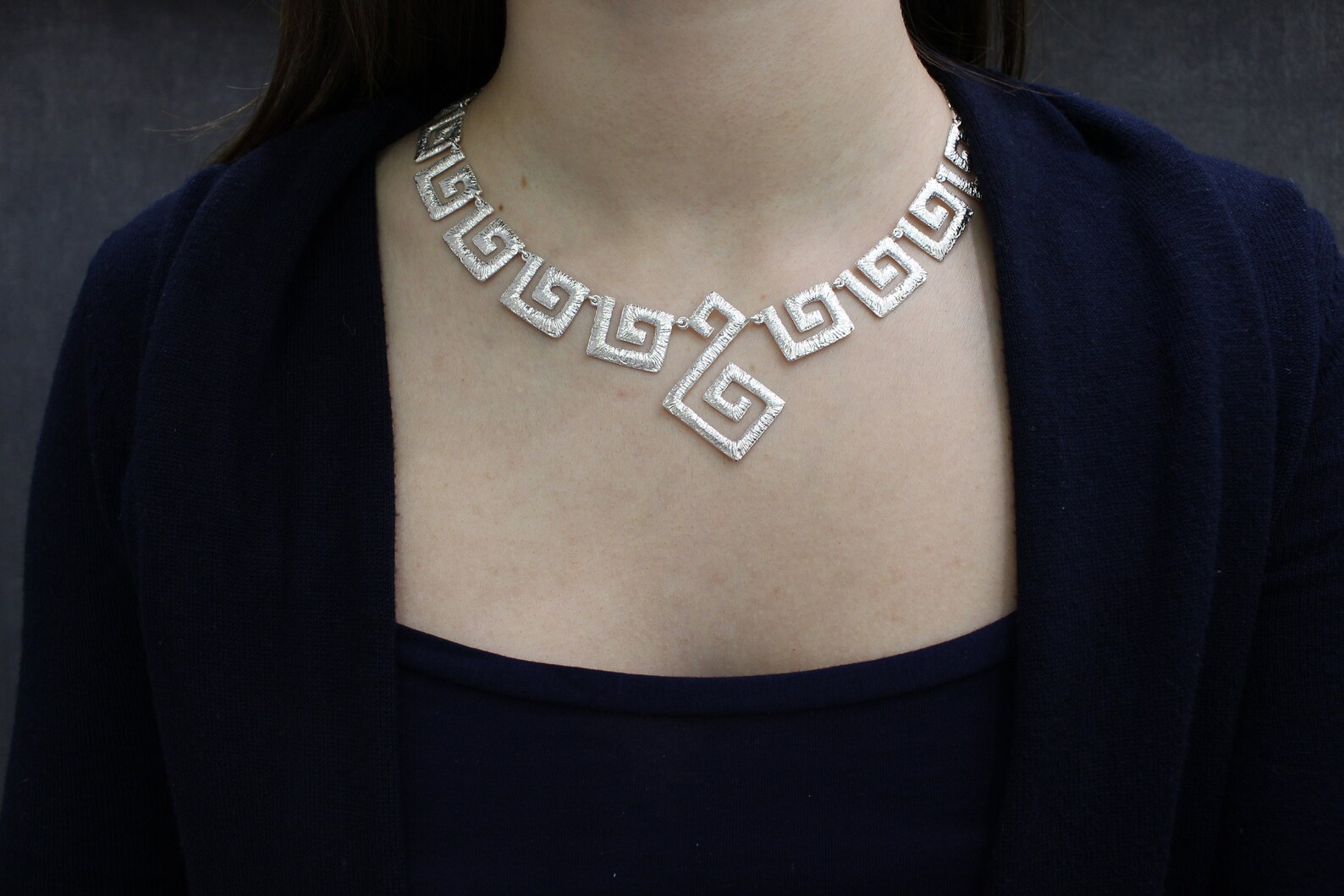 Greek key necklace Clearance