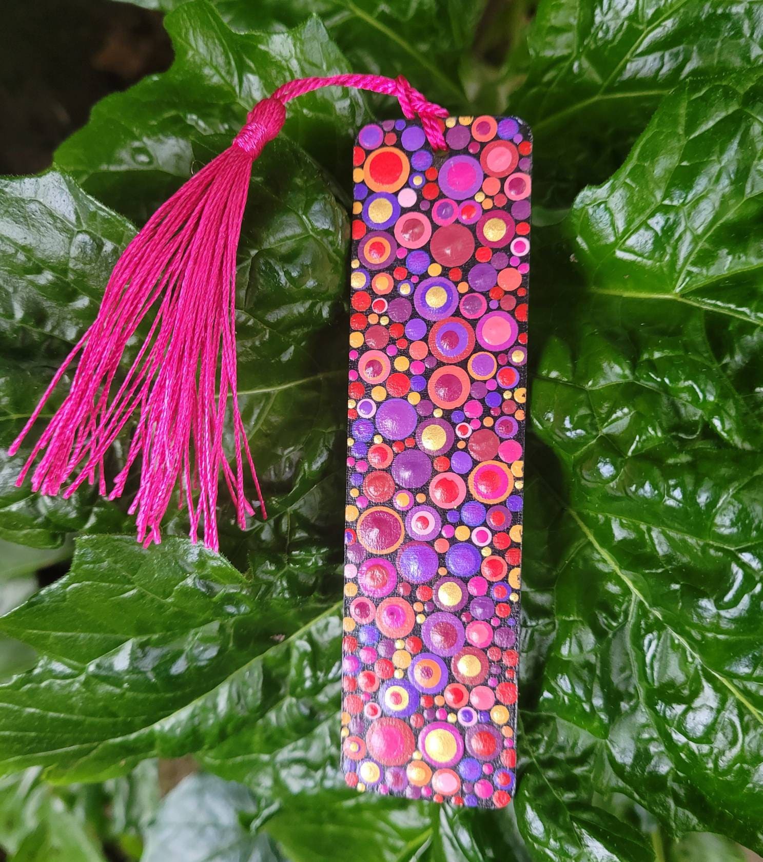 Black - Warli Handpainted Wooden Bookmark 12