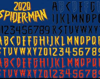 Spiderman Font Etsy