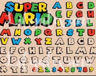 Nintendo Alphabet Etsy Nintendo Alphabet Etsy